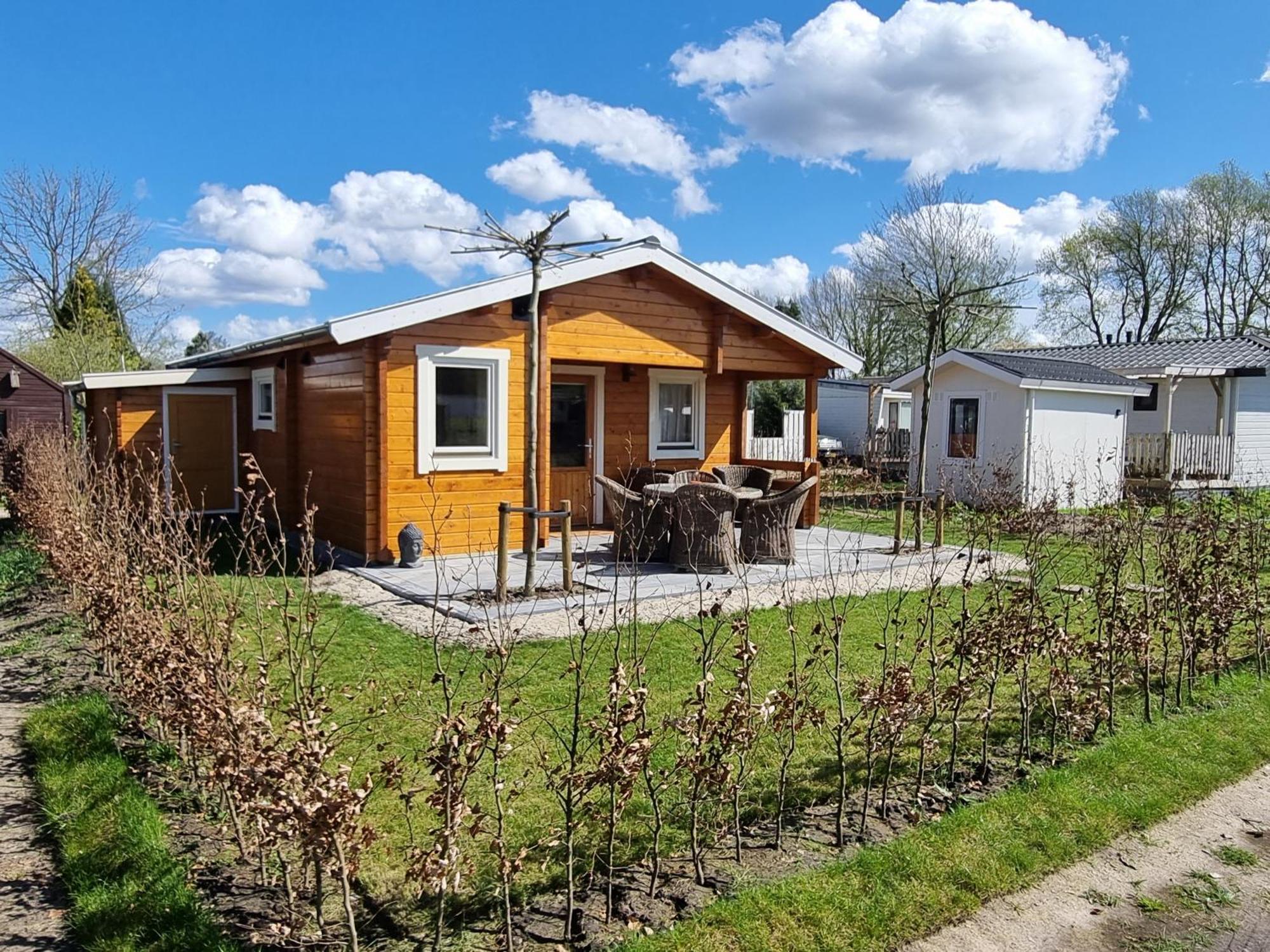 Nieuw - Luxe Blokhut Chalet In Bosrijke Omgeving Anloo Εξωτερικό φωτογραφία