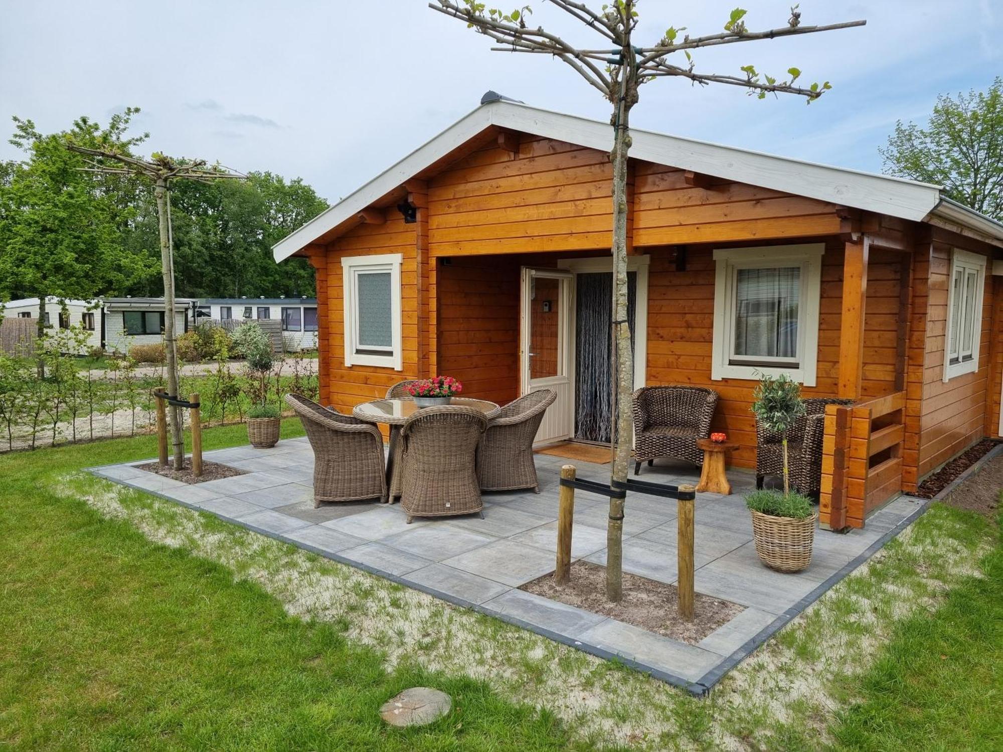 Nieuw - Luxe Blokhut Chalet In Bosrijke Omgeving Anloo Εξωτερικό φωτογραφία